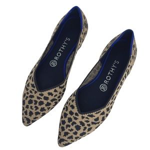 Rothy’s The Point Discontinued Leopard Print Women’s Flats Size 9